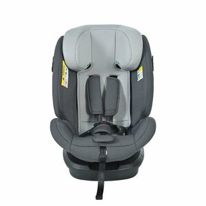 チャイルドシート 新生児 ISOFIX 0歳～12歳 360度回転式 40～150cm ジュニアシート 調節可能【ダークグレー +ライトグレー】 1.4