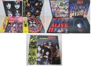 LP・キッス Kiss 8セット・地獄のロックファイアー 黄色帯付、魔界大決戦 全面帯付など01-68