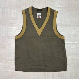 FRANK LEDER フランクリーダー プルオーバー リネン ベスト LINEN VEST ドイツ 製 サイズ XS 609