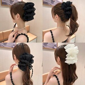 ヘアアクセサリー ヘッドドレス バレッタ ヘアクリップ 髪留めクリップ　髪飾り　シュシュ ハンドメイド クリップ バンス