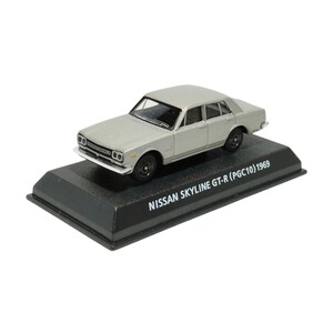 【玩具中古ミニカー】コナミ 絶版名車 1/64 NISSAN SKYLINE / ニッサン スカイライン GT-R (PGC10) 1969 シルバー