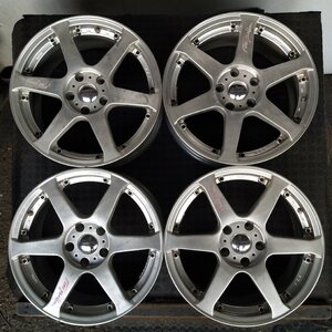 管理番号：A9-43【4本価格】【17x7J 5x114.3 ET+42 ハブ73】5ZIGEN・ノア ヴォクシー等・店頭引取可能・適格請求書発行可能