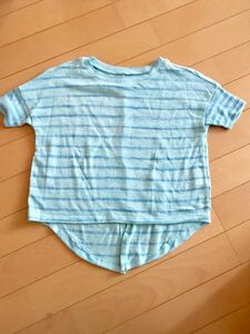 Old Navy　ボーダー サマー ニット*ＸS*５*１０５ｃｍ*オールドネイビー　春夏物*海外ブランド*水色