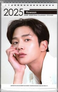 韓国 韓流スター☆ROWOON ロウン☆2025年 2026年 カレンダー 卓上カレンダー フォトデスク カレンダー ステッカー付き