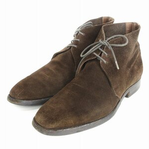 クロケット&ジョーンズ CROCKETT&JONES SHIPS別注 CHUKKA チャッカブーツ スエード 茶 ブラウン 7 25cm相当 靴 メンズ