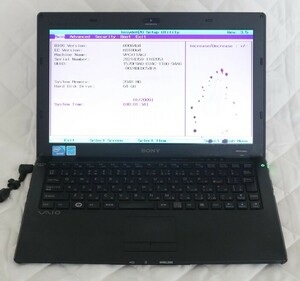 ☆VAIO PCG-21112N☆SSD64G☆メモリ2G☆BIOS起動確認☆ジャンク☆