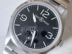 Bell&Ross ORIGINAL BLACK オリジナルブラック【BR123-95】定価379,500円 紳士用高級機械式腕時計 AT 高級純正SSブレスモデル