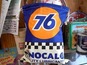 UNOCAL 76 OIL缶柄 巾着袋　union アメリカ雑貨 アメリカン雑貨