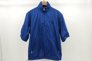 coco★ラルフローレン★POLO★半袖ハーフジッププルオーバー★裏メッシュ★青/ブルー★M★USED※レターパックプラス発送可★84289