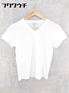 ◇ STUDIOUS ステュディオス 半袖 Tシャツ カットソー 0 ホワイト * 1002799213806