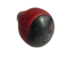 ホンダ 純正 シビック HONDA CIVIC 6Speed Red Leather Shift Knob 未使用 Genuine メーカー純正品 JDM OEM