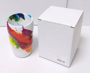 2012 MoMA COLLECTION ドイツKONITZ社 カップ『On Color マグ』白 磁器 内外プリント ダブルウォール構造 箱付き※未使用品/デッドストック