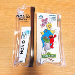 【新品】コスメキッチン / セサミストリート NONIO 歯ブラシ 歯磨き セット 携帯歯ブラシ 旅行 出張 会社 オフィス 学校 made of Organics