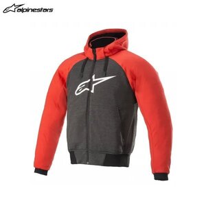 アルパインスターズ CHROME SPORT HOODIE ASIA 9303 MELANGE BLACK BRIGHT RED XLサイズ] ALP8059175361869