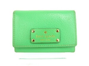 ケイトスペード KATE SPADE 財布 コインケース 小銭入れ パスケース レザー 緑 グリーン amy レディース