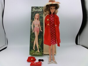 T【1w-72】【60サイズ】▲MATTEL マテル/フランシー/アウトフィット・小物付き/ドール/人形/1965年/※経年品