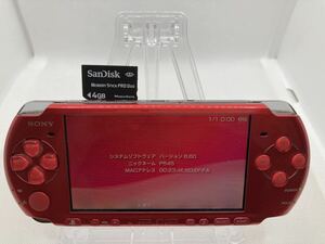 PSP3000レッド　メモリースティック付き　SONY ソニー プレイステーションポータブル 