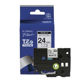 【brother純正】ピータッチ ラミネートテープ TZe-251 幅24mm (黒文字/白)