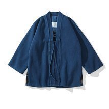 ハンドメイド 藍染剣道着 sashiko indigo 刺し子 カバーオール ワークジャケット15OZ 綿100% インディゴ 厚手 M