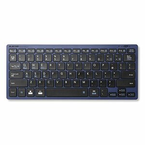 【中古】エレコム キーボード Bluetooth パンタグラフ ミニキーボード Windows・Mac・iOS・Android対応 【軽量モデル】 ブルー TK-FBP102XB