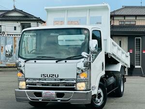 ★トラック・バン多数★総額260.8万★ 平成19年 エルフ 4t ShinMaywaダンプ6速MT 左電動ミラー ロックピン付 キーレス