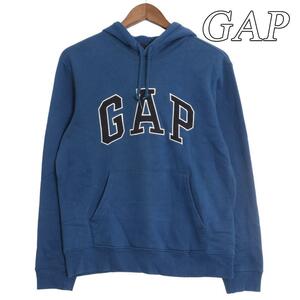 GAP ギャップ パーカー ブルー プルオーバー ロゴ 青 XS