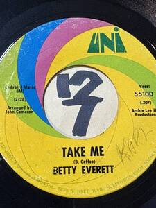 BETTY EVERETT TAKE ME 両面EX+ 1968