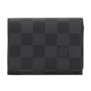 ★美品★LOUIS VUITTON ルイヴィトン アンヴェロップ・カルト ドゥ ヴィジット 名刺入れ/カードケース N63338 ダミエ・グラフィット RS