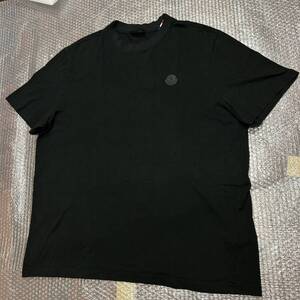 【最安値】【レアサイズ】MONCLER モンクレール　ラバーワッペン　半袖Tシャツ　黒　XXL