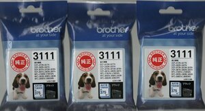 brother純正 インクカートリッジブラック LC3111BK 3個セット