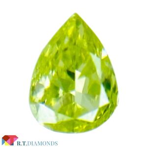 FANCY INTENSE YELLOW GREEN 0.075ct PS/RT2205/CGL