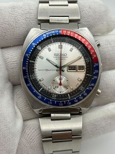 1円 稼働 腕時計 SEIKO セイコー クロノグラフ 6139-6002 機械式 自動巻き メンズ シルバー系 同梱不可