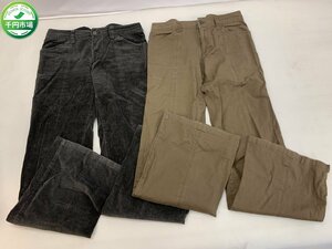 【O-2549】MICHEL KLEIN ミッシェルクラン レディース パンツ サイズ40 2本 まとめ ブラック系 ブラウン系 コットン混 現状品【千円市場】