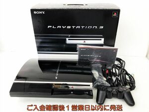 【1円】PS3 本体 セット 60GB 初期型 ブラック SONY PlayStation3 CECHA00 初期化/動作確認済 PS1/2/3共にプレイOK DC04-198jy/G4