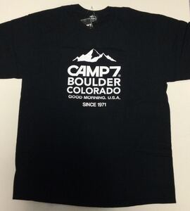 CAMP7◎ロゴプリントTシャツ◎Ｌサイズ◎黒◎長期保管・デッドストック・未着用品◎タグ付き