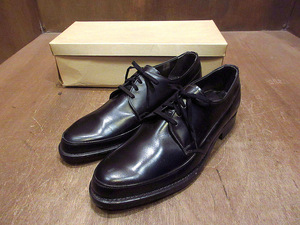 ビンテージ50’s60’s●DEADSTOCK Randcraft Uチップシューズ黒size 7 1/2 D●220317k4-m-dshs-255cmレザー革靴デットストック