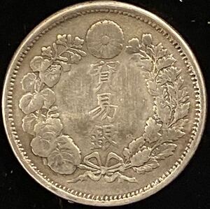 貿易銀 明治8年（1875）修正品 古銭 コイン 硬貨 骨董品