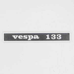 Badge VESPTEC Vespa 133 rear for Vespa 50s 100 ET3 ベスパ リアフレームバッジ ビンテージ スモール