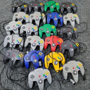 20。 Nintendo64 コントローラー 21個 ニンテンドー ジャンク 動作確認未 