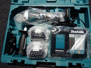 即決税0円未使用品マキタ充電ディスクグラインダーGA408DRDX 18V6,0Ah予備電池付セット 100mm径 パドルスイッチ ブレーキ付