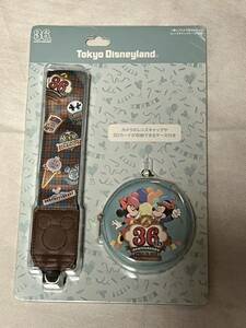 TDR 東京ディズニーランド　36周年　一眼レフ用カメラストラップ　レンズキャップケース付　未使用　TDL 36th アニバーサリー