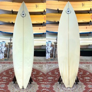 【7,500円スタート！最低落札価格なし！売り切り！】BYRNING SPEARS / Vintage Thruster 6`2 Tri Fin Glass On レトロ ショートボード