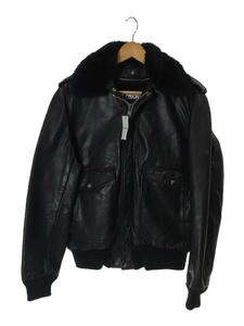 Schott◆A-2 LEATHER FLIGHT JACKET/レザージャケット/38/レザー/BLK/184SM//