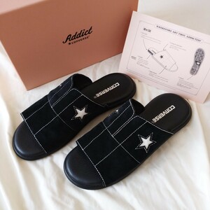 限定★CONVERSE ADDICT ONESTAR SANDAL★コンバース ワンスター アディクト ビブラムソール スエード サンダル ミュール ブラック 黒