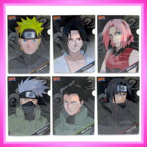 劇場版 NARUTO -ナルト- 疾風伝 絆 ローソン A4クリアファイル ◆ ナルト サスケ サクラ カカシ シカマル イタチ 全5種 ／ 1セット 美品