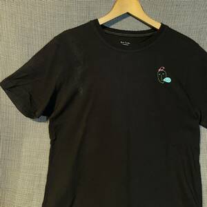 Paul Smith HOME WEAR ゆるイラスト Tシャツ ポールスミス　　ホームウェア ルームウェア 半袖 タウンユース ブラック 訳あり 早4021