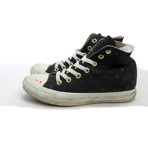 s■【24cm】コンバース/CONVERSE ALL STAR 星柄 ハイカットスニーカー■黒/LADIES/69【中古】