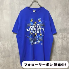 古着 used　GILDAN　MLB　カンザスシティロイヤルズ 2014　半袖プリントTシャツ　青　ブルー　スポーツ　野球