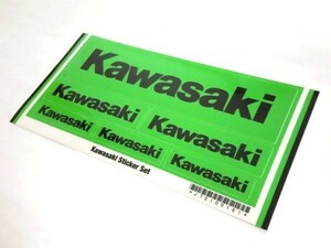 ◆Kawasaki純正 ステッカー 緑地/黒字 ３サイズ ☆3/ カワサキ純正新品 Z400FX/Z400GP/GPZ400/Z750GP/GPZ750/ゼファー/セロー/Z1/Z2/SS