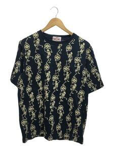 EVISU◆Tシャツ/40/コットン/NVY/総柄/骸骨